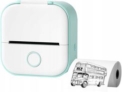Phomemo T02 Drukarka Termiczna Bluetooth do Zdjęć Naklejek Notatek Etykiet / Biało - Zielona