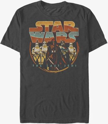 Queens Star Wars: Last Jedi - Retro Style Unisex T-Shirt Dark Heather Grey