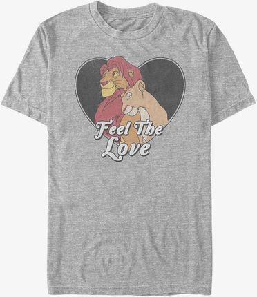 Queens Disney Classics The Lion King - Feel The Love Unisex T-Shirt Heather Grey