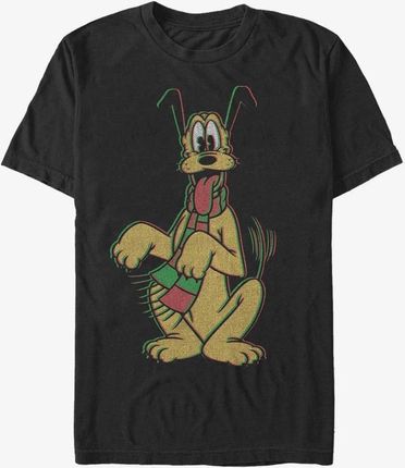 Queens Disney Mickey Classic - Pluto Holiday Colors Unisex T-Shirt Black