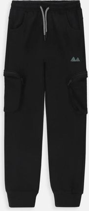 Spodnie dresowe JOGGER czarne z kieszeniami na nogawkach