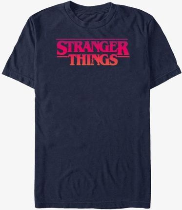 Queens Netflix Stranger Things - Grunge ST Logo Unisex T-Shirt Navy Blue