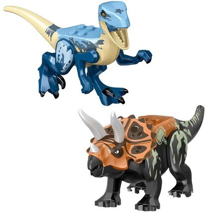 Habarri Dinozaury Klocki Triceratops I Velociraptor