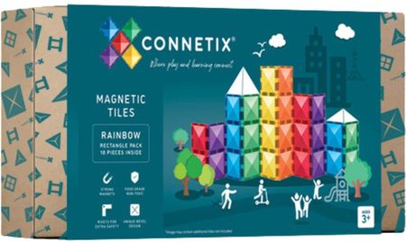 Connetix Klocki Magnetyczne Rainbow Rectangle Pack 18El.