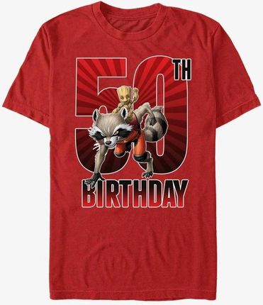 Queens Marvel Avengers Classic - Groot 50th Bday Unisex T-Shirt Red