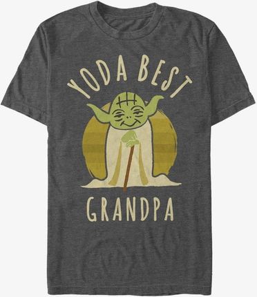 Queens Star Wars: Classic - Best Grandpa Yoda Says Unisex T-Shirt Dark Heather Grey