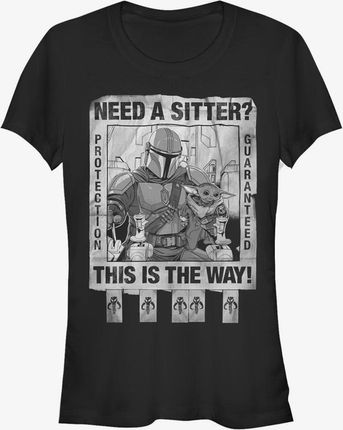 Queens Star Wars: The Mandalorian - Protection Guaranteed Women's T-Shirt Black