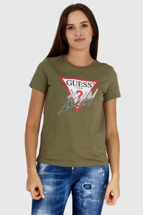 GUESS Zielony t-shirt damski icon
