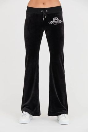 JUICY COUTURE Czarne spodnie Arched Metallic Layla