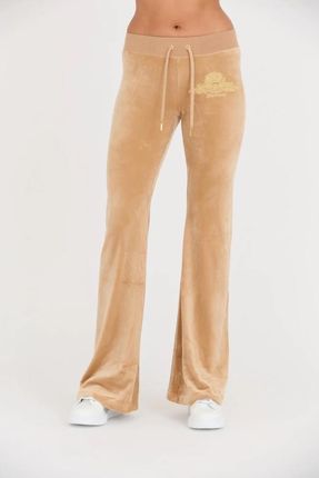JUICY COUTURE Beżowe spodnie Arched Metallic Layla