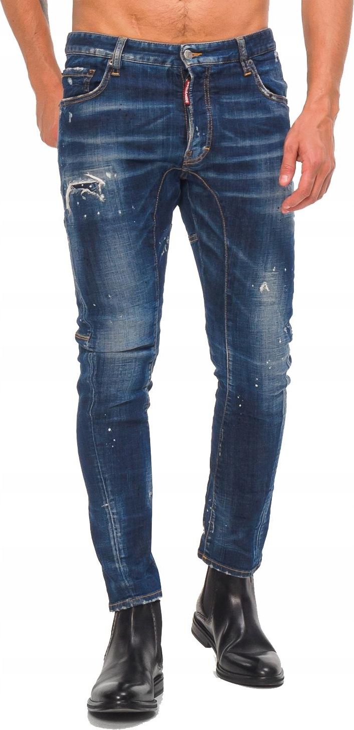 DSQUARED2 LEATHER BIKER JEAN サイズ48 DSQUARED2 jeansy 'Tidy Biker Jean' S71LB0499 r. 48 - Ceny i