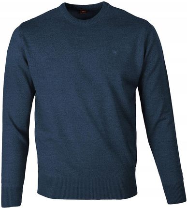Sweter męski klasyczny gładki Ciemnoniebieski L