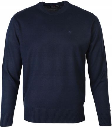Sweter męski klasyczny gładki Granatowy L