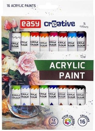 Easy Stationery Farby Akrylowe 16 Kolorów