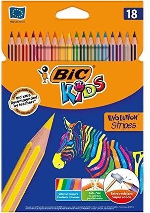 Bic Kredki Kids Eco Evolution Stripes 18 Kolorów