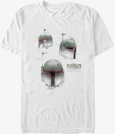 Queens Star Wars Book of Boba Fett - Helmet Schematics Unisex T-Shirt White