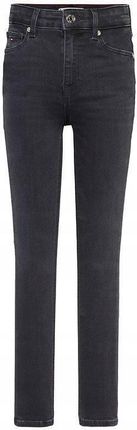 Spodnie Tommy Hilfiger jeansy czarne skinny 128