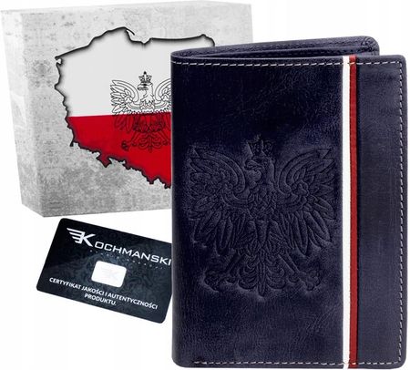 Kochmanski portfel męski skórzany patriotyczny