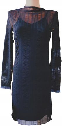 Sukienka Calvin Klein Mesh damska czarna r. S