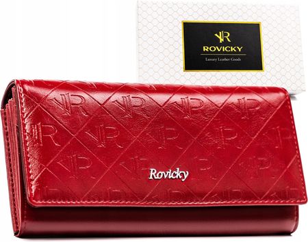 Rovicky portfel damski skórzany duży logo