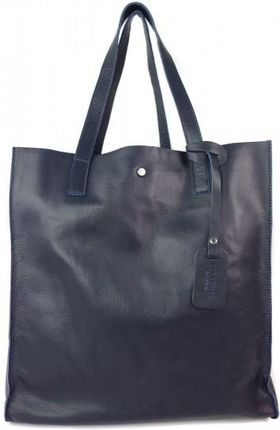 Włoska torebka damska duży pojemny worek Shopper bag A4 Vera Pelle GRANAT