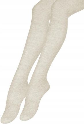 Rajstopy bawełniane dziewczęce z bawełny kryjące białe Moraj rozmia 104-110