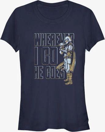 Queens Star Wars: Mandalorian - It Follows Women's T-Shirt Navy Blue
