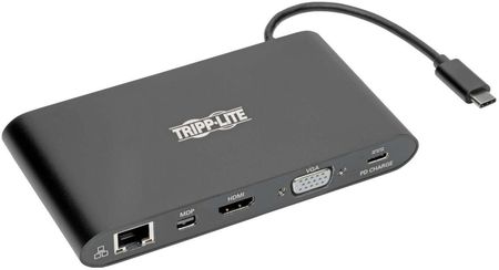 Eaton Tripp Lite USB-C Dock, Dual Display - 4K HDMI/mDP, VGA, USB 3.2 Gen 1, USB-A/C Hub (U442DOCK1B)