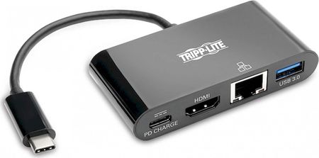 Eaton Tripp Lite USB-C Multiport Adapter - 4K HDMI, USB-A Port, GbE, 60W (U44406NH4GUBC)