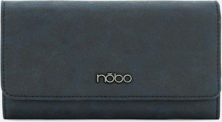Zielony portfel z klapką Nobo w panterkę