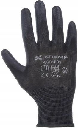 Kramp Rękawice Montażowe 1.001 Czarne 10/Xl (X12) Kg0100110P012