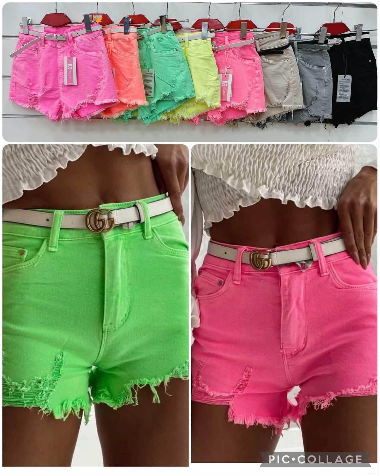 Spodenki neonowe Sara G3861 neonowy pomarańcz Xs - Ceny i