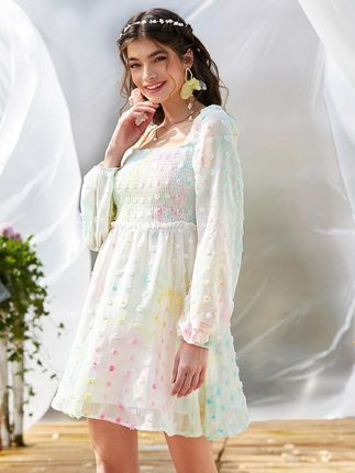 Sukienka W Groszki M IC81109 *shein Kolorowa