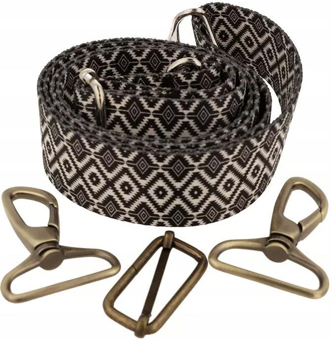 Pasek do torebki 40mm Black Romb Zepnij Nikiel - Ceny i opinie - Ceneo.pl