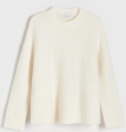 Reserved - Sweter z domieszką alpaki - Kremowy