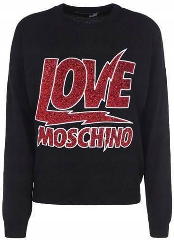 Sweter Love Moschino damski czarny wełna kaszmir L - Ceny i opinie ...