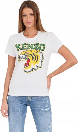 Kenzo Biały t-shirt Tiger Varsity crewneck S