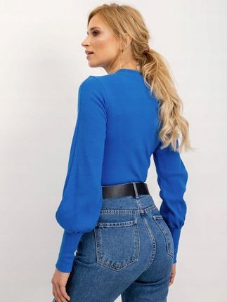 Bluzka damska niebieska w prążek półgolf XL