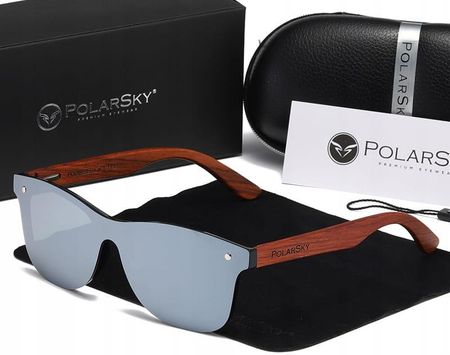 Polarsky Okulary Z Polaryzacją UV400 Drewniane PS86155Z