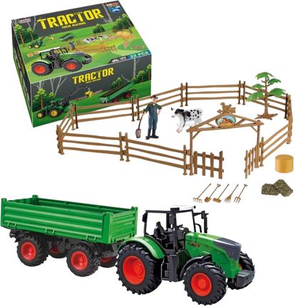 Import Pronice Zestaw Rolniczy Z Ciągnikiem I Zagrodą Dla Dzieci Zwierzęta Traktor + Akces
