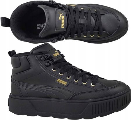 Puma Karmen MID Buty Czarne Trampki Gruba Podeszwa