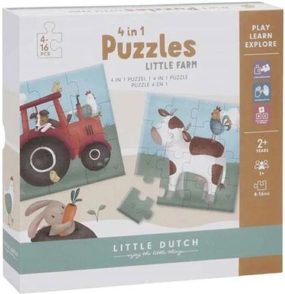 Little Dutch Puzzle 4 elementy Little Farm FSC - 7153