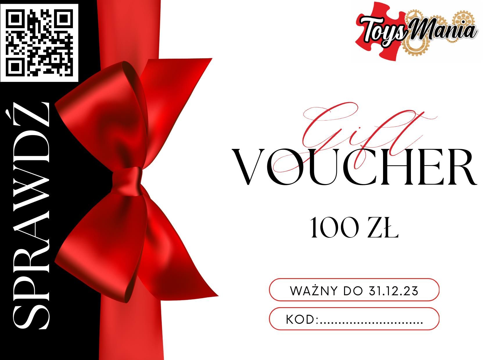 ToysMania.Pl Voucher Karta Podarunkowa 100Zł Ceny i opinie Ceneo.pl