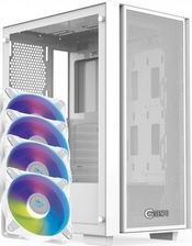 Obudowa do komputera ZENPC Z1 Mesh Glass Core White 4x P12 PWM PST ARGB