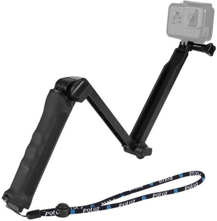 Puluz Składany Kijek Selfie Stick/Tripod Do Kamer Sportowych Pu202 Czarny