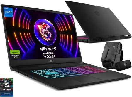 Laptop MSI Katana 17 B13VGK-856XPL i7-13620H / RTX4070 DLSS 3 / 144Hz / 1TB / 16GB