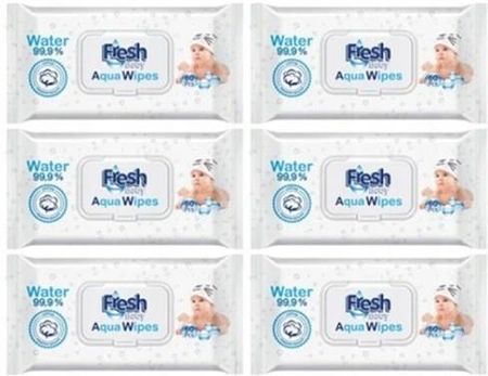 Fresh Baby Aqua Wipes Chusteczki Nawilżane Mokre 99% Woda 360szt.