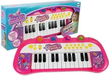 Leantoys Keyboard 24 Klawisze Różowe