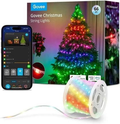 Govee Christmas Light Oświetlenie świąteczne Lampki choinkowe 20m H70C2