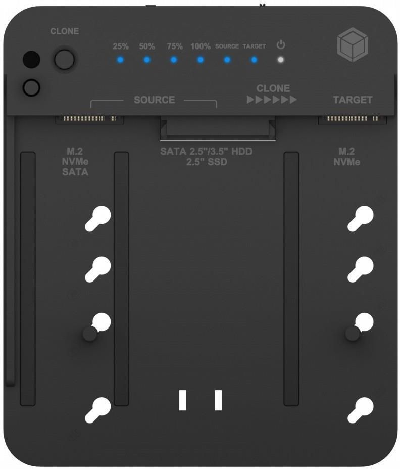 Icy Box M.2 NVMe SSD, 2.5/3.5 SATA SSD/HDD (klonowanie